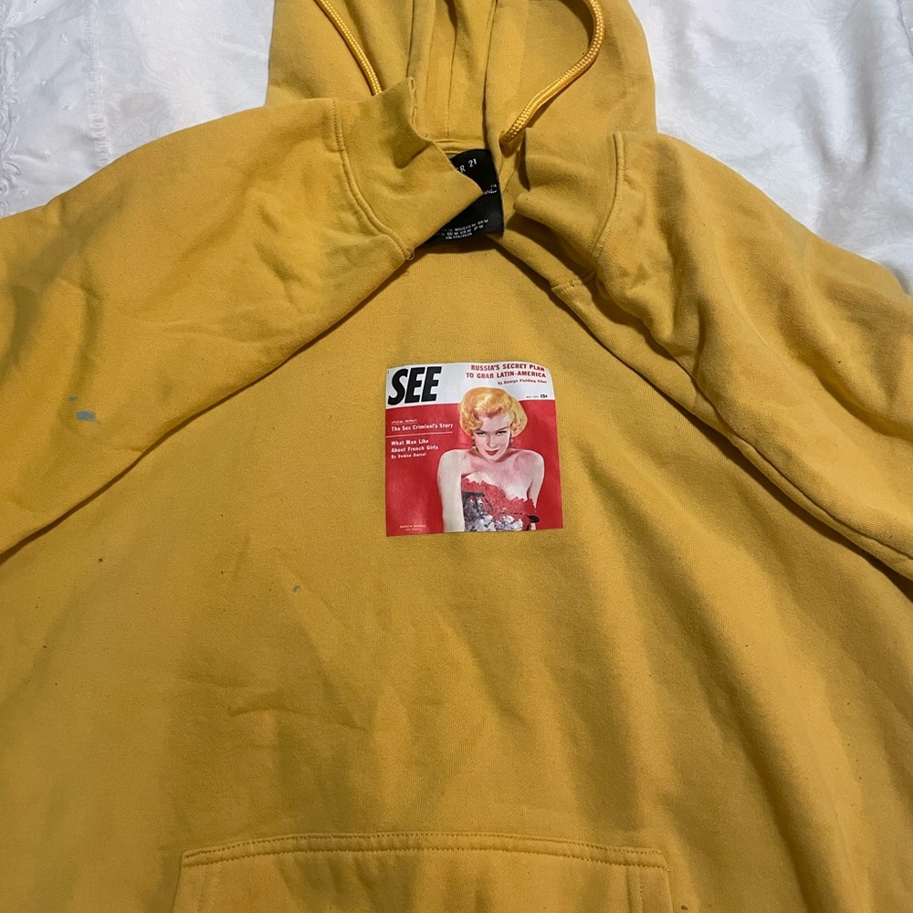 Forever 21 Mustard Yellow Hoodie Sweater